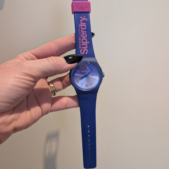Superdry Navy and Magenta Smartwatch - Picture 1 of 10